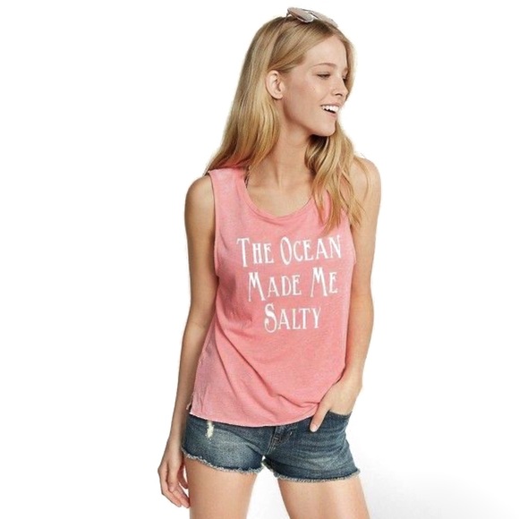 Express One Eleven Coral Graphic Tank - Picture 3 of 8
